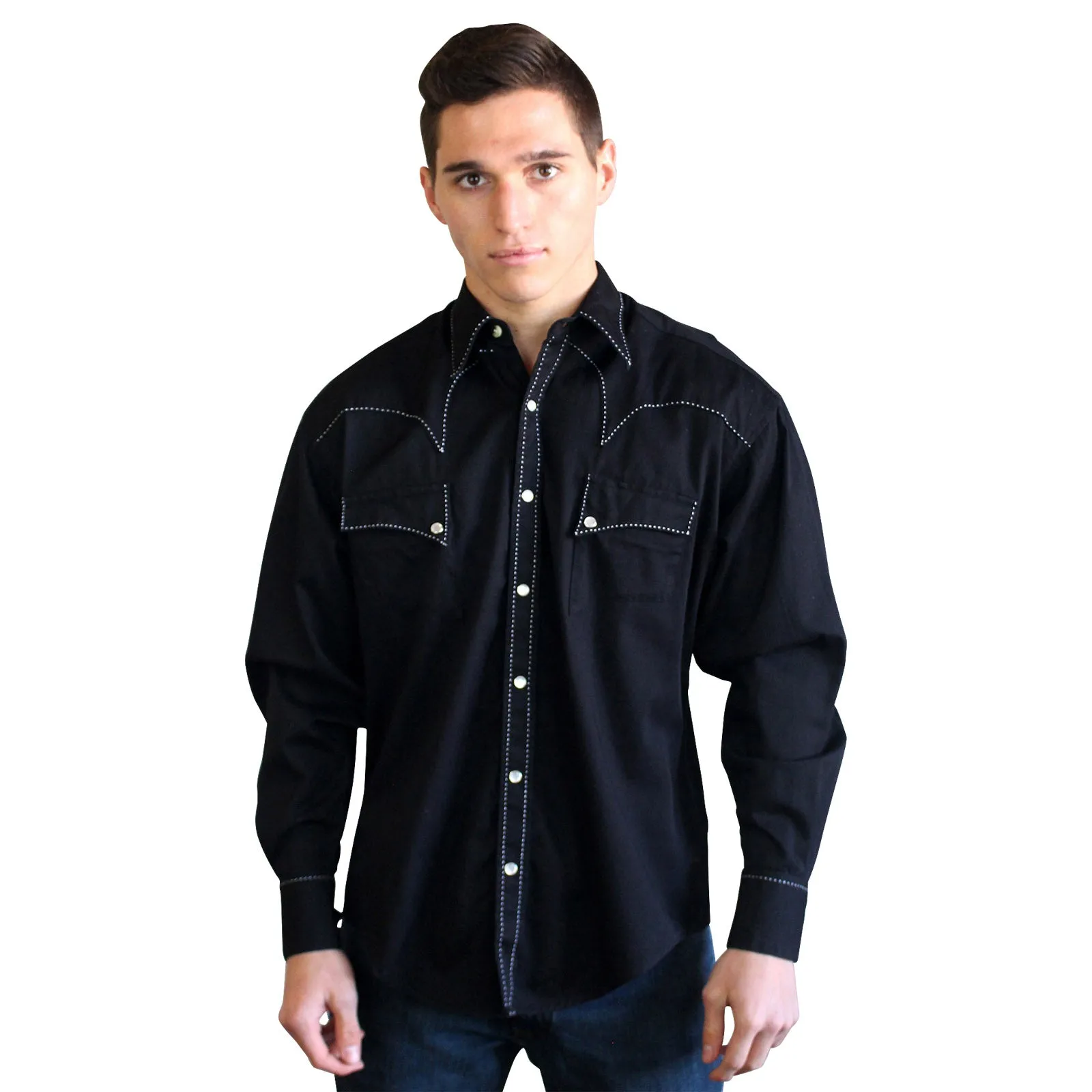 Men's Black Classic Quarter Horse Western Shirt