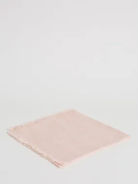 Napkin with Fringing in Pale Pink