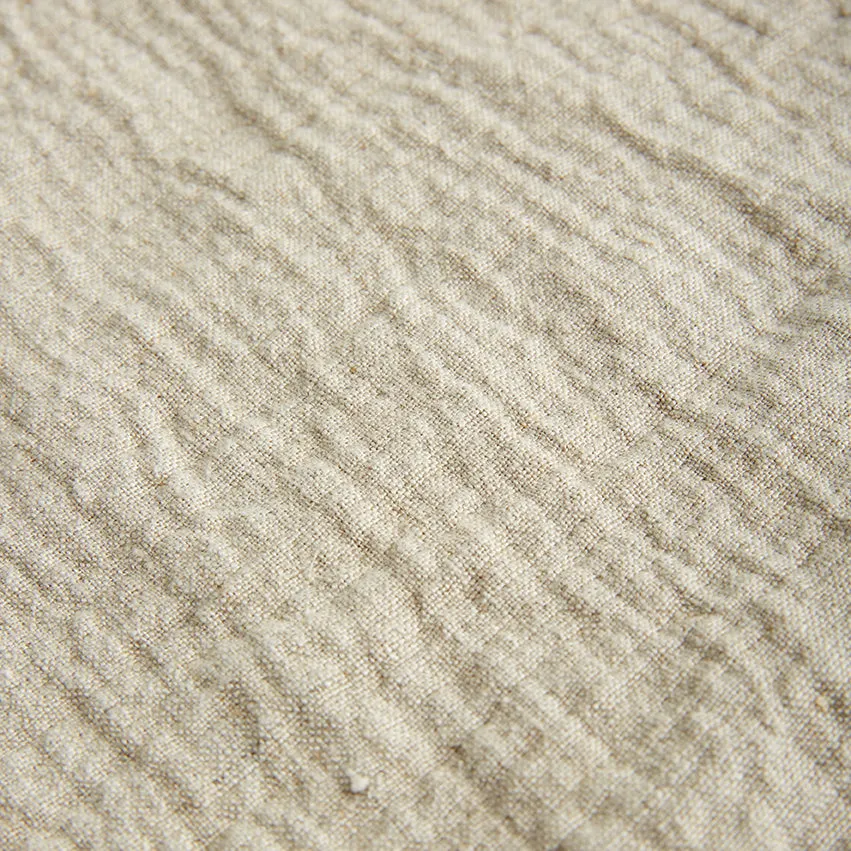 Oatmeal Linen Crinkle Throw