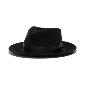 POLKAP RABBIT FUR FELT HAT - Black