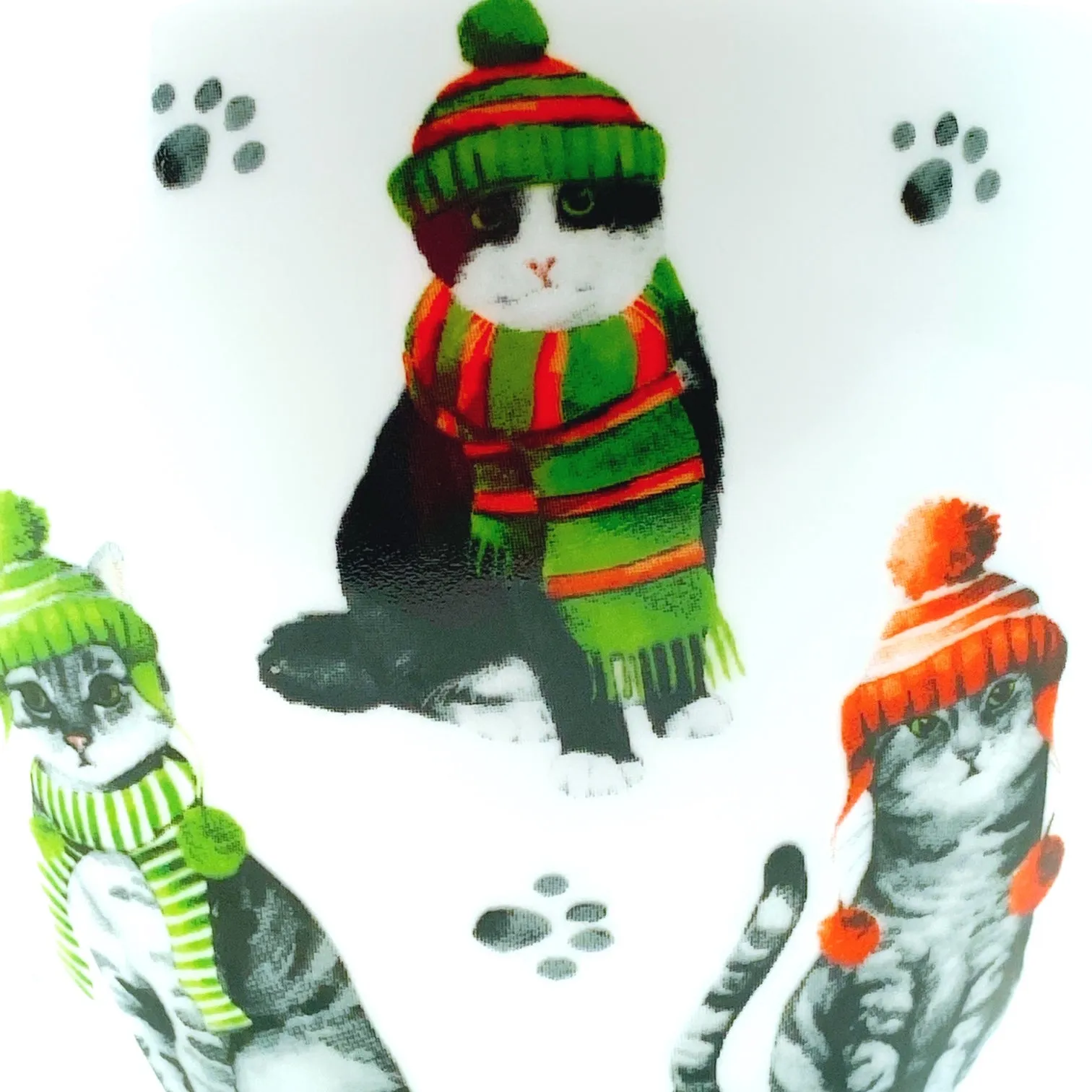 Portobello By Design 'Hello Winter' Cats with Scarf & Hat Bone China XL Coffee Mug Tea Cup 20 oz