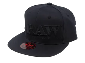 RAW Black on Black Flex-Fit Cap