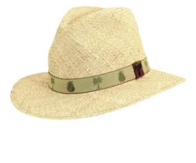 Scala - Palm Pineapple Raffia Safari Hat