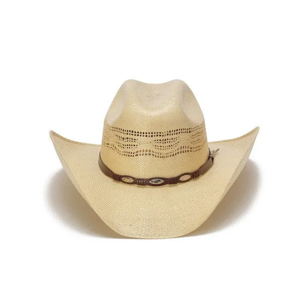 Stampede Hats - Beige 50X Bangora Cowboy Hat with Scalloped Leather Trim