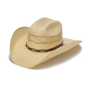 Stampede Hats - Beige 50X Bangora Cowboy Hat with Scalloped Leather Trim