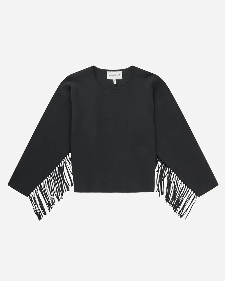 Tagillu Fringed Knit BLACK