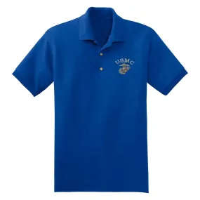 USMC Metal EGA Embroidered Polo