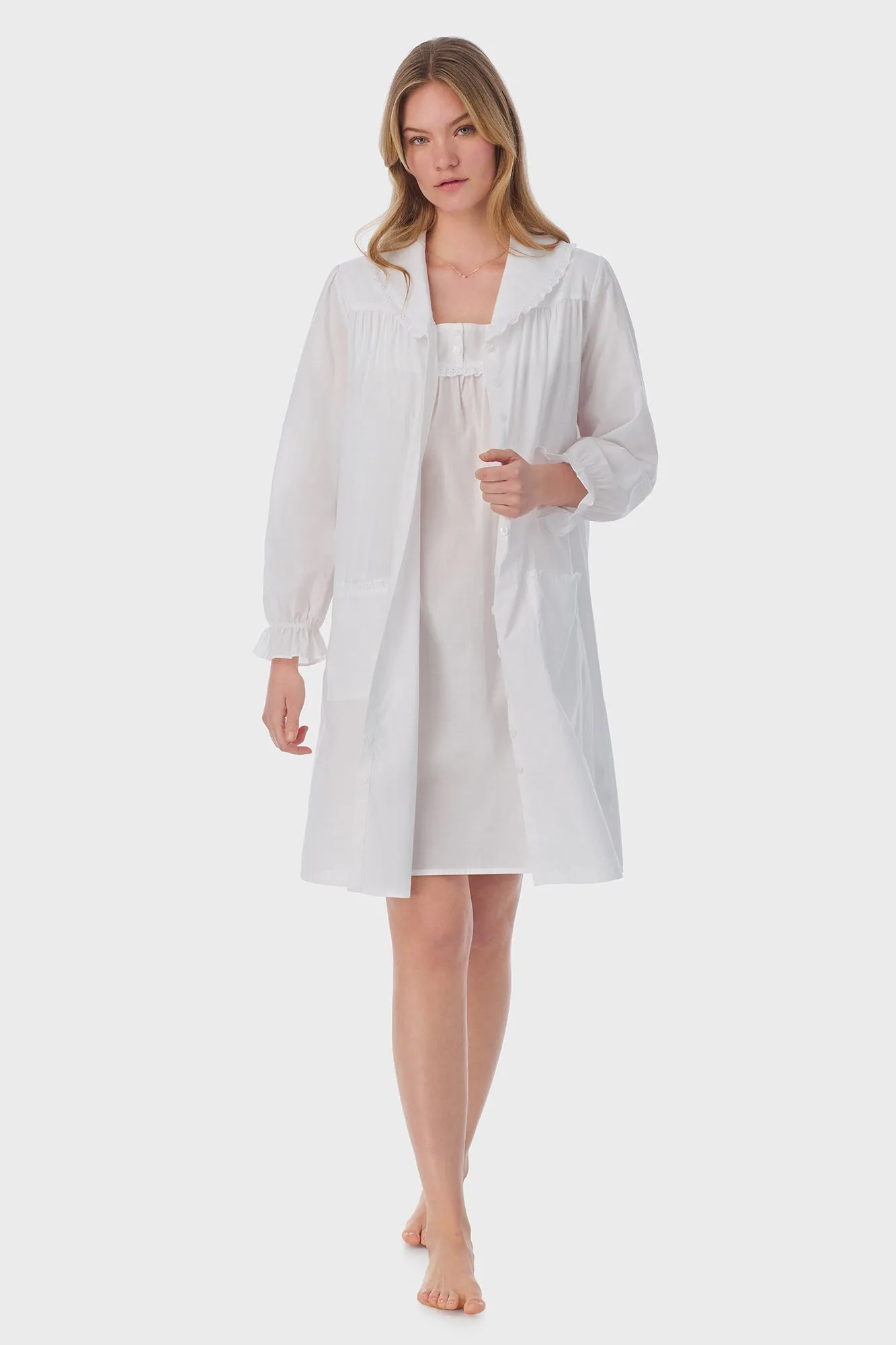 White Cotton Dream Short Robe/Dress