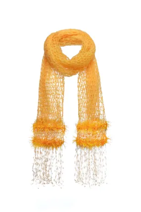 Yellow Cashmere Handmade Knit Shawl